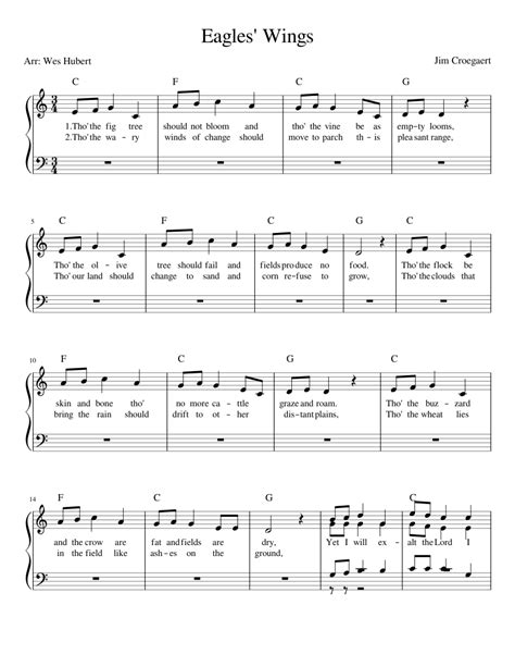 Eagles Wings sheet music for Piano download free in PDF or MIDI