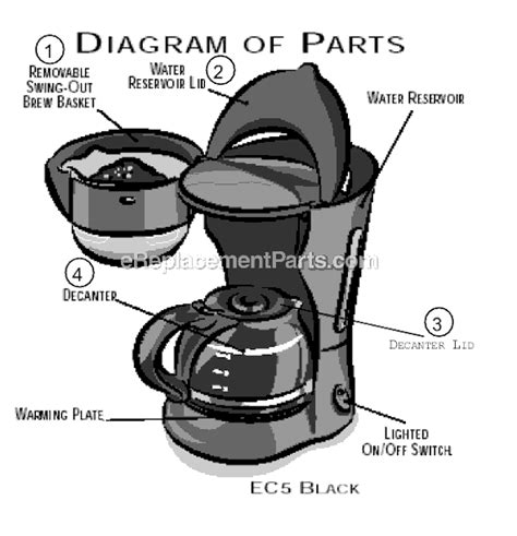 Mr. Coffee EC5 Parts List and Diagram : eReplacementParts.com