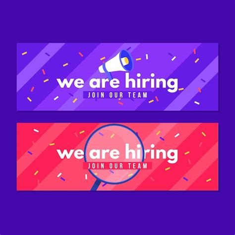 Premium Vector | We are hiring - banners