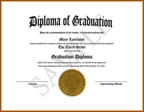 Texas Homeschool High School Diploma Template | Bruin Blog