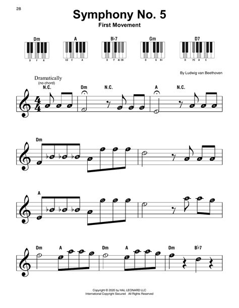 Symphony No. 5 In C Minor, First Movement Excerpt (Super Easy Piano)