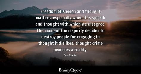 Ben Shapiro - Freedom of speech and thought matters...