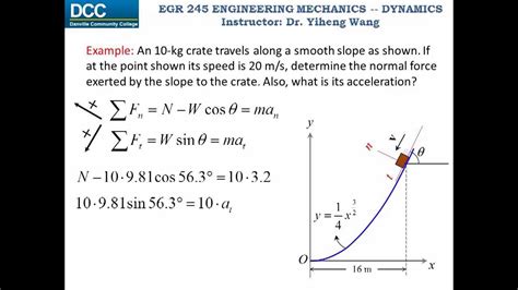 Dynamics Lecture 13: Equations of motion: normal and tangential coordinates - YouTube