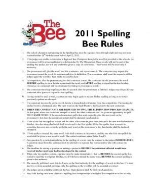 2011 Spelling Bee Rules | | emissourian.com