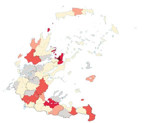 Map of COVID-19 cases distributed in Greece as of April 15th 2020 per... | Download Scientific ...