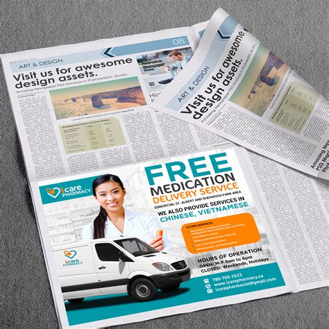 Elegant, Playful, Pharmacy Newspaper Ad Design for a Company by debdesign | Design #20525331