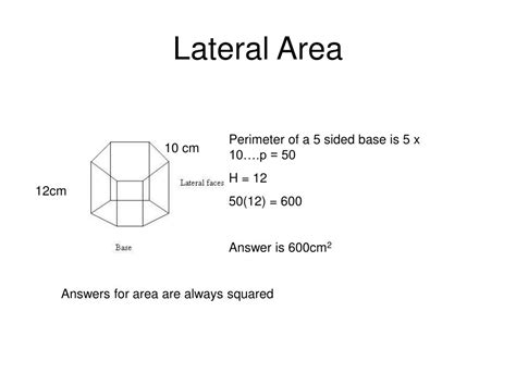 PPT - Lateral Area, Surface Area, and Volume Notes PowerPoint Presentation - ID:3088131