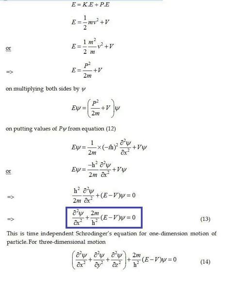 Schrodinger S Wave Equation Derivation - Diy Projects