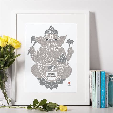 Vakratunda Ganesh Mantra hindi Script. Giclée Print by - Etsy