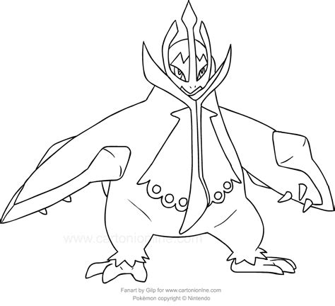 empoleon coloring page transparent png pokemon ready for download