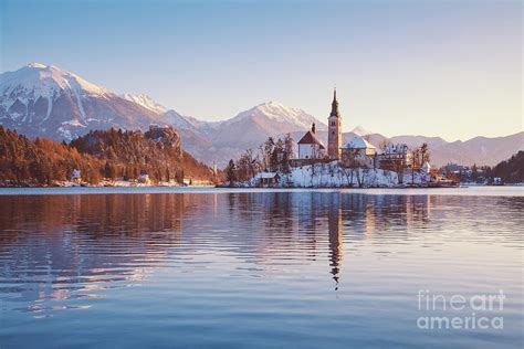 Lake Bled Winter Sunrise Photograph by JR Photography - Fine Art America