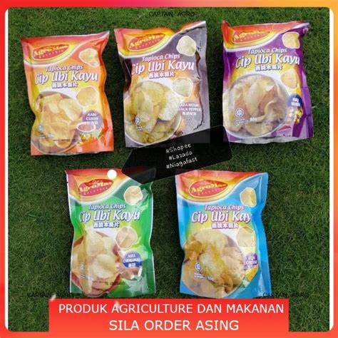 Cip Ubi Kayu AGROMAS 80g Tapioca Chips Original | BBQ | Kari | Keju ...