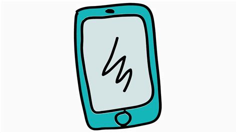 smart phone icon cartoon illustration hand drawn animation transparent Motion Background ...