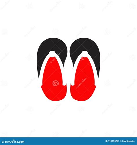 Sandals Icon Logo Design Template Stock Vector - Illustration of design, beach: 199935747