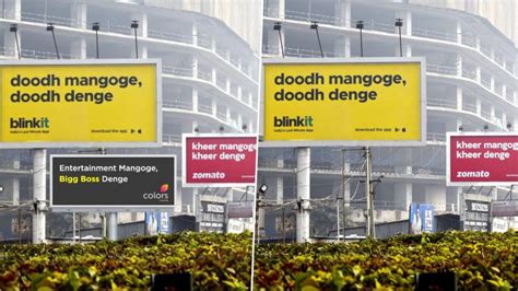 ‘Mangoge Denge’ Meme Template Goes Viral After Blinkit and Zomato’s Billboard Wordplay, Mumbai ...