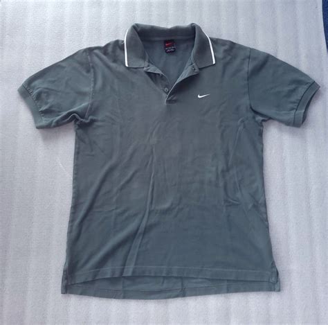 Vintage Nike Mens Polo Shirt embroidery Green Medium … - Gem