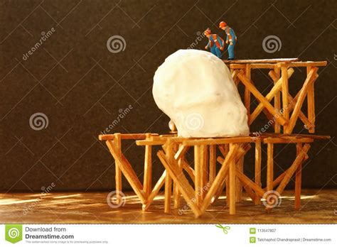 Fake skull scene. stock image. Image of human, backdrop - 113547807