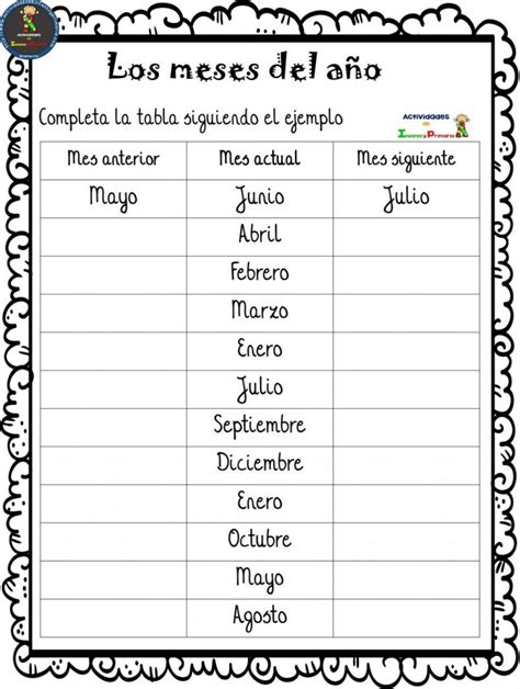 Colección de actividades para aprender los días de la semana y los meses