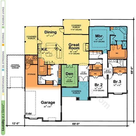 Plan View by Design Basics | Country house plans, Ranch house plans ...