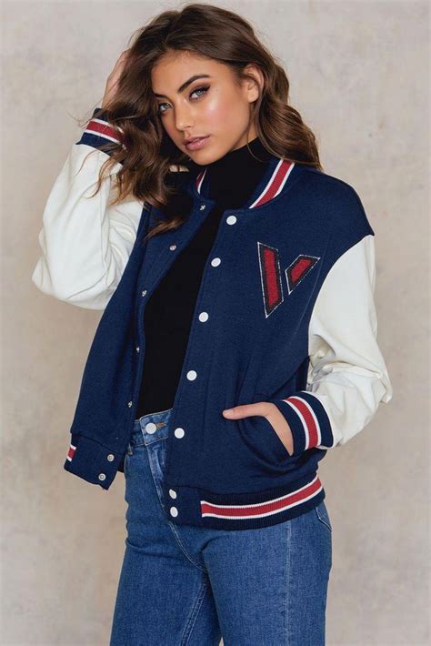 Imvee Varsity Jacket Blue White Red #womensfashionedgy2017 | Varsity ...