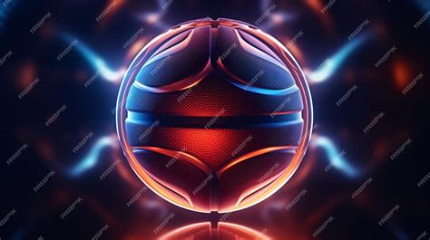 Premium AI Image | illustration of a basketball in 3d style futuristic