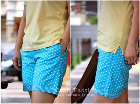 Short Pants - Free Sewing Pattern & Tutorial | Craft Passion | Shorts pattern free, Shorts ...