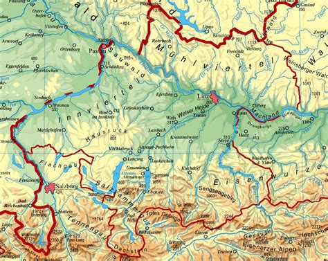 Map of Upper Austria - Full size