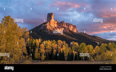 Chimney Rock Sunset Stock Photo - Alamy