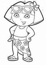 Printable Dora Coloring Pages sketch template