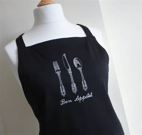 Designer Embroidered Apron Bon Appetit By Iredale Towers Designs ...