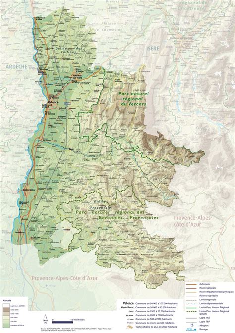 Carte de la Drôme - Drôme carte du département 26 - villes, tourisme