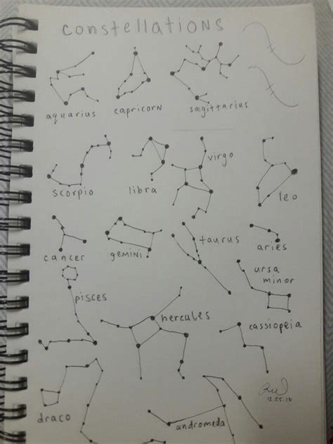 Ink Constellation Sketches | Bullet journal aesthetic, Bullet journal themes, Bullet journal art