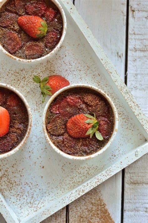 Baked chocolate and strawberry custard Recipe | The Flavours of Kitchen