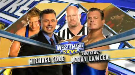 Jerry Lawler vs. Michael Cole with Jack Swagger (Special guest referee ...