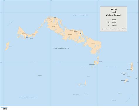 Turks/Caicos Islands Wall Map by Map Resources - MapSales.com