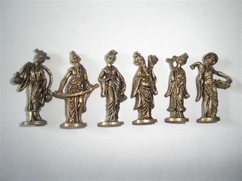 METAL FIGURINES SET - CHINESE TALES BRASS VINTAGE - KINDER SURPRISE ...