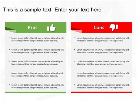 Pros And Cons 2 PowerPoint Template