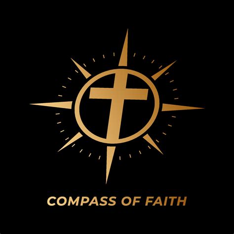 compass of faith cross vector logo design 13343084 Vector Art at Vecteezy