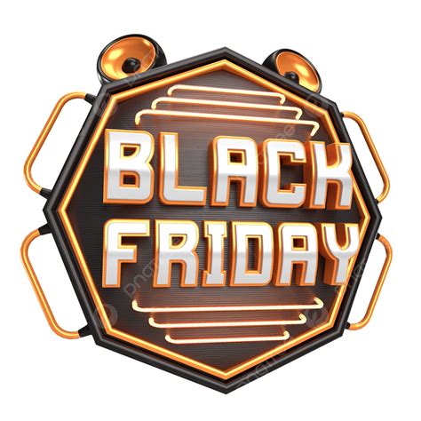 Realistic 3d Black Friday Logo, Black Friday 3d, Black Friday Clipart ...