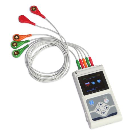 3 Lead TLC9803 Dynamic 24 hours ECG/EKG Holter Monitor Alalyzer ...