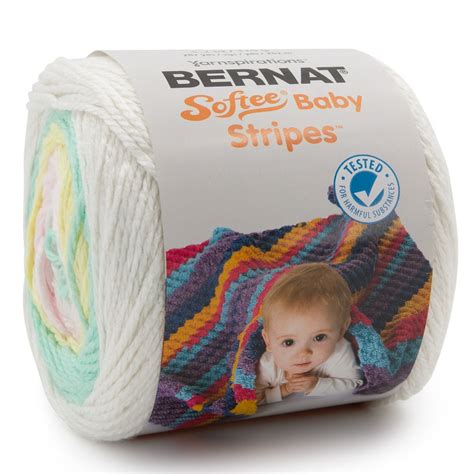 Bernat Softee Baby Stripes Soft Yarn for Knitting, Crochet, Blanket, #3 - Walmart.com - Walmart.com