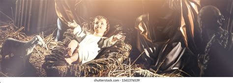 Christmas Nativity Scene Baby Jesus Stock Photo 1561376539 | Shutterstock