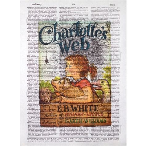 Charlotte's Web Book Cover on a Vintage by glasslionstudio on Etsy