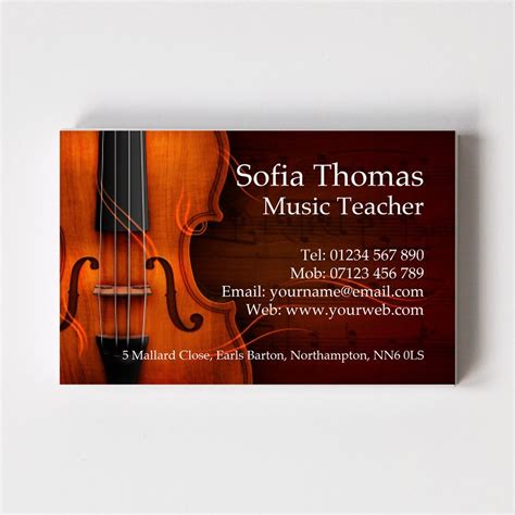 Music Teacher Templated Business Card 2 - Able Labels