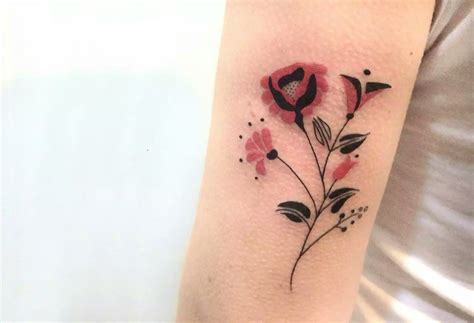 Russian flower tattoo | Single needle tattoo, Flower tattoo, Beauty tattoos