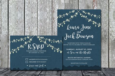 Wedding Invitation & RSVP ~ Invitation Templates ~ Creative Market