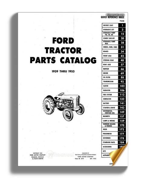 Ford Tractor 8n 2n 9n And Naa Master Parts Catalog