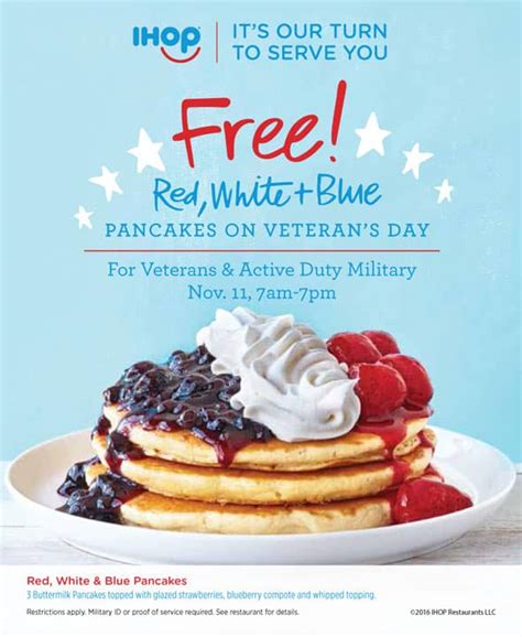 IHOP 'Veterans Day' CSR: "Red, White, and Blue Pancakes"