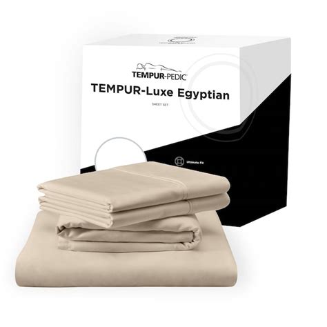 TEMPUR-PEDIC Twin Extra Long 400-Thread-Count Egyptian Cotton Sandstone ...