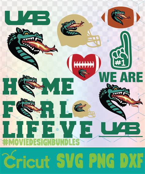 UAB BLAZERS FOOTBALL NCAA LOGO SVG, PNG, DXF - Movie Design Bundles